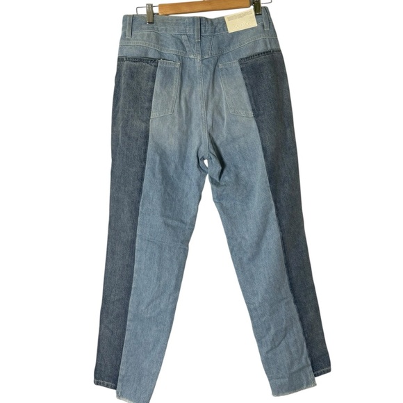 Closed Patchwork Two Tone High Waist Italian Made Jeans Women's 30 NWT $415 - Picture 7 of 7